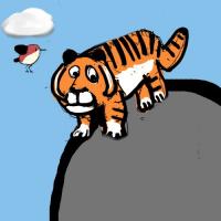 Tiger Rescue Of A Cliff Hanger