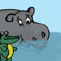 Cow And The Crocodile