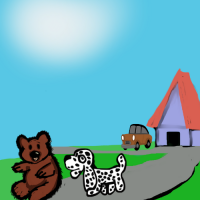 Dog And The Baby Bear